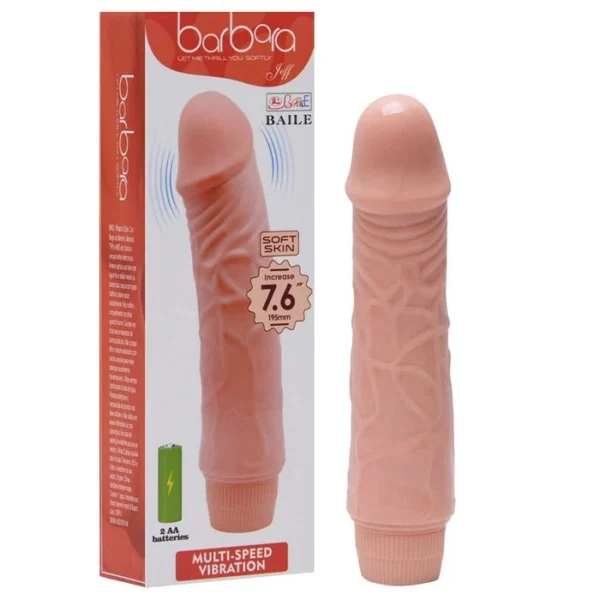 Pênis Vibrador Silicone 19,5 X 4Cm Baile Sexy Import