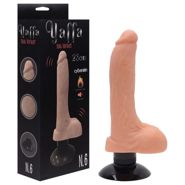 Pênis Vibrador Cyber Skyn Ventosa 23 X 3,5Cm Yaffa