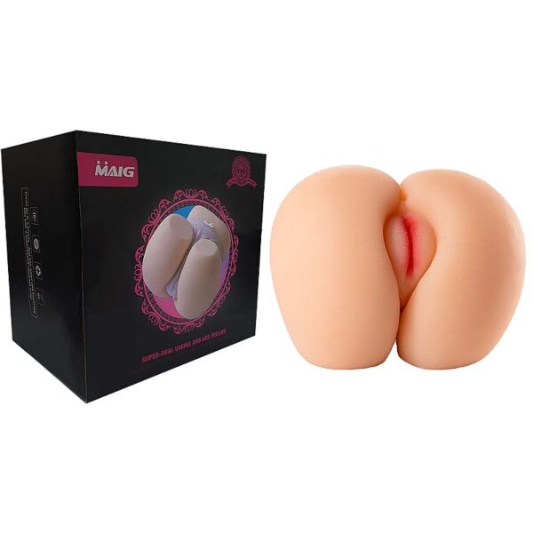 Masturbador Masculino Forma de Bunda com Meio Corpo - Vagina e Ânus - Maig